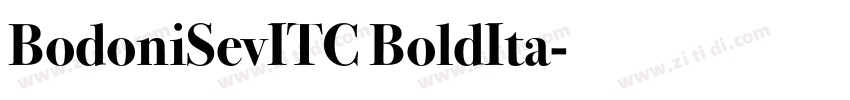 BodoniSevITC BoldIta字体转换